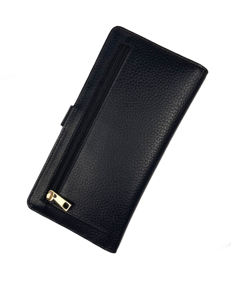 Slim Credit Card Clutch Wallet - Black