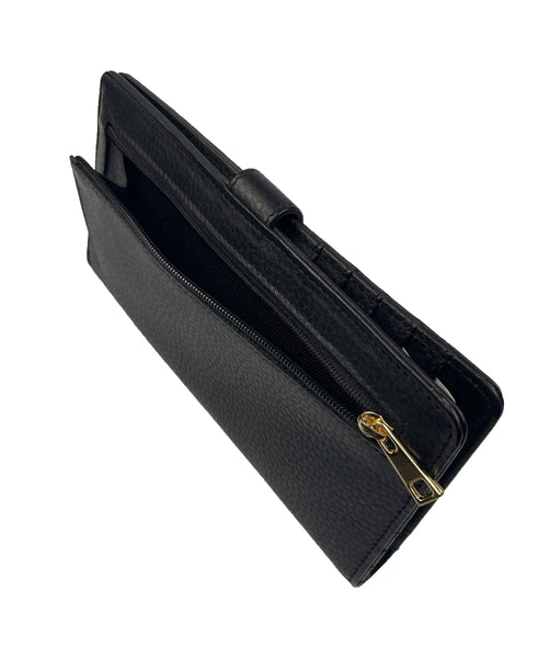 Slim Credit Card Clutch Wallet - Black