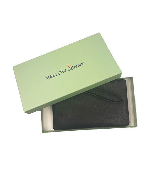 Slim Wristlet Clutch Wallet - Black