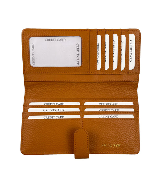 Slim Credit Card Clutch Wallet - Caramel