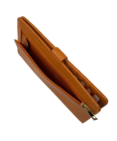 Slim Credit Card Clutch Wallet - Caramel