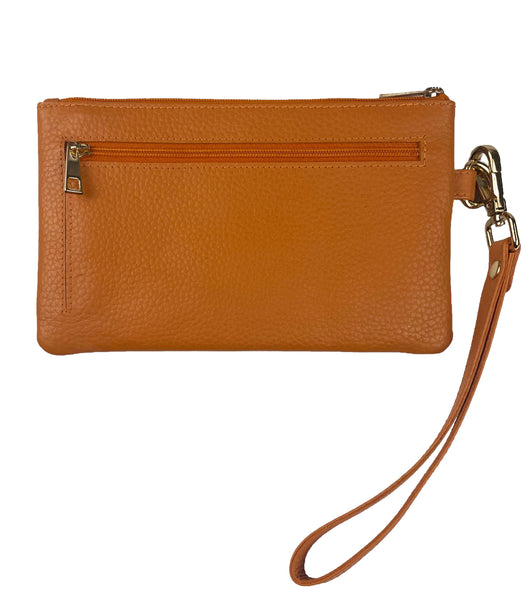 Slim Wristlet Clutch Wallet - Caramel