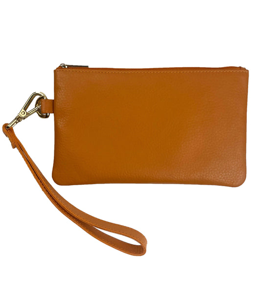 Slim Wristlet Clutch Wallet - Caramel