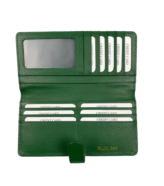 Slim Credit Card Clutch Wallet - Green