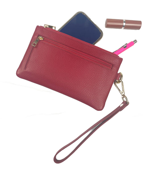 Slim Wristlet Clutch Wallet - Red